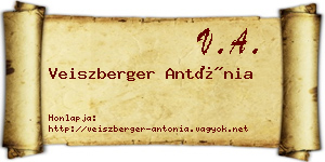 Veiszberger Antónia névjegykártya