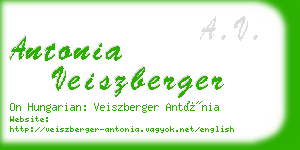antonia veiszberger business card